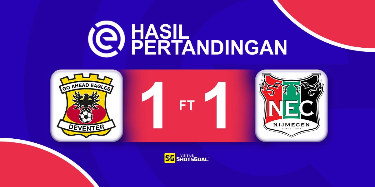 Go Ahead Eagles 1-1 Nijmegen - Nauber Selamatkan Go Ahead Eagles di Menit-Menit Akhir