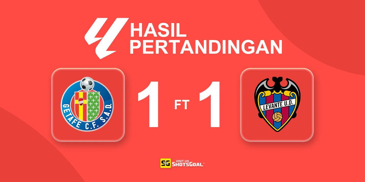 Getafe 1-1 Levante - Levante Keluar dari Zona Degradasi untuk Sementara Waktu