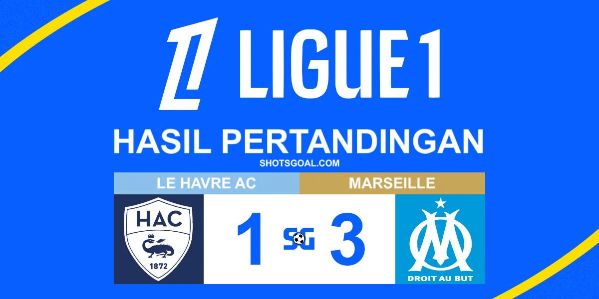 Le Havre 1-3 Marseille - Marseille Menangkan Laga Rusuh