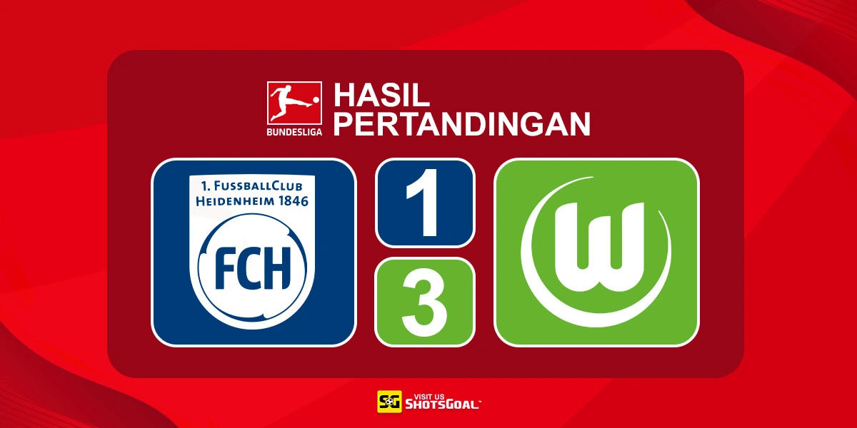 Heidenheim 1-3 Wolfsburg - Wolfsburg Raih Kemenangan Perdana
