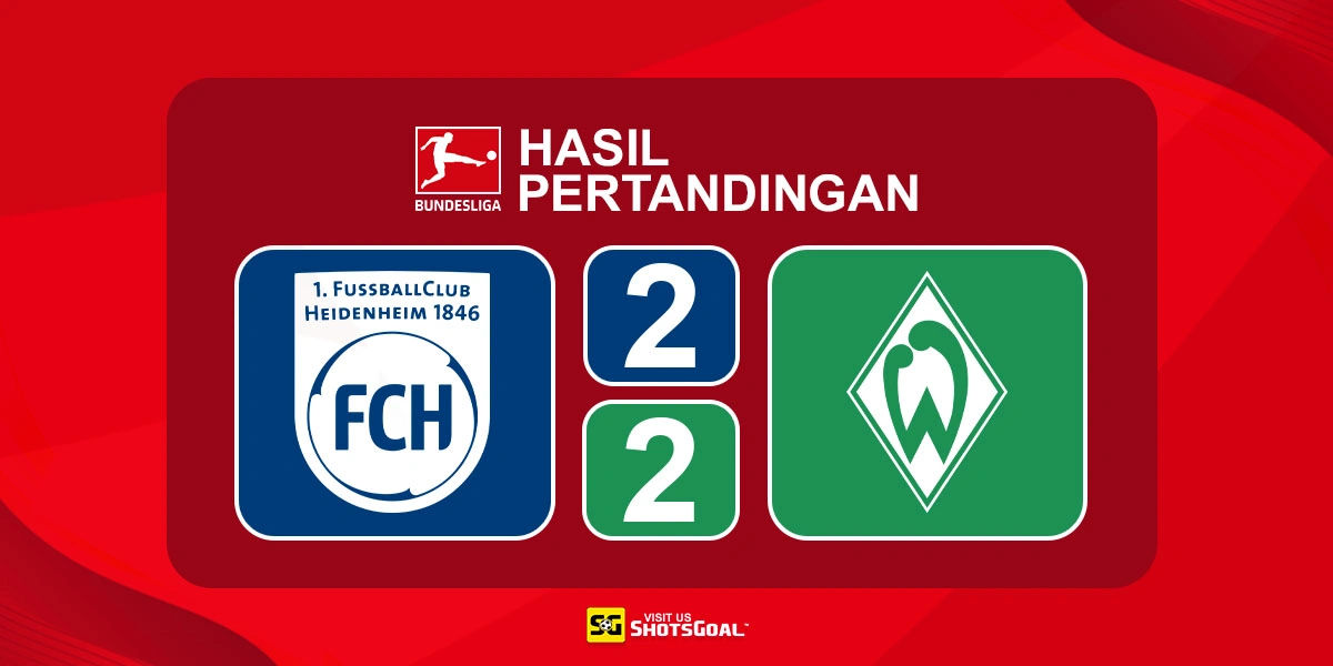 Heidenheim 2-2 Werder Bremen - Berbagi Poin di Voith-Arena