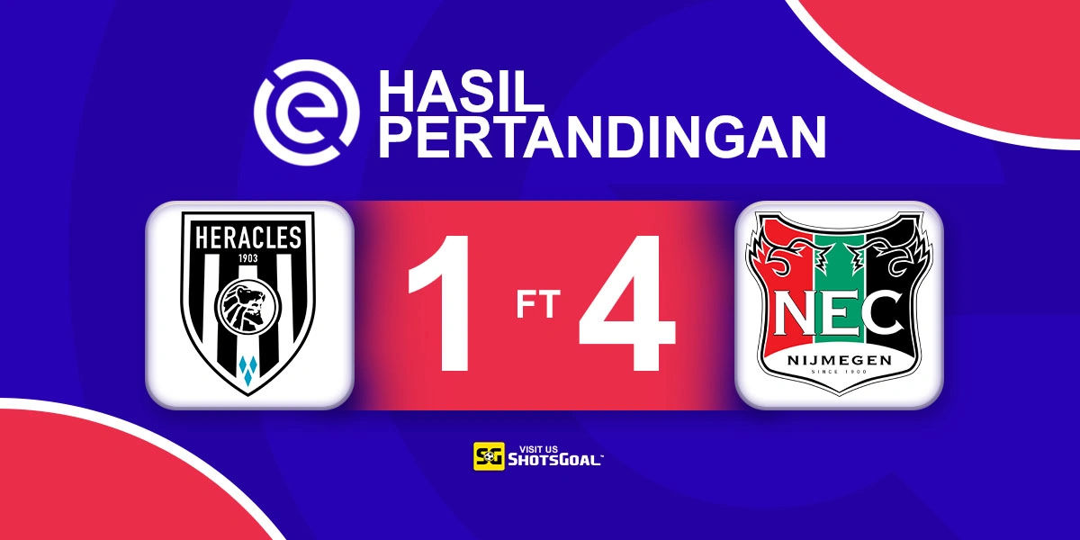 Heracles 1-4 Nijmegen - Nijmegen Dipermudah Kartu Merah