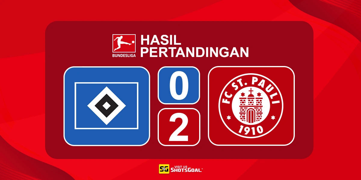Hamburger SV 0-2 St. Pauli - St. Pauli Rebut Puncak Klasemen Sementara