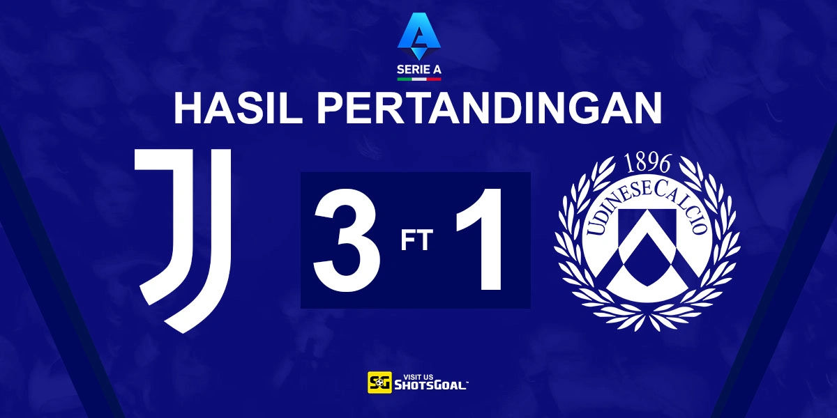 Juventus 3-1 Udinese - Juventus Menang dengan Pelatih Baru