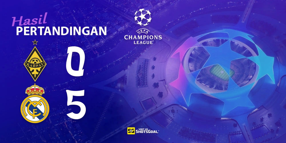 Kairat Almaty 0-5 Real Madrid - Hat-Trick Mbappe Hancurkan Kairat Almaty
