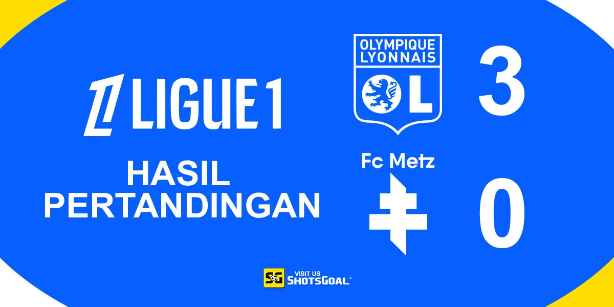 Lyon 3-0 Metz - Tiga Gol Antarkan Lyon ke Puncak