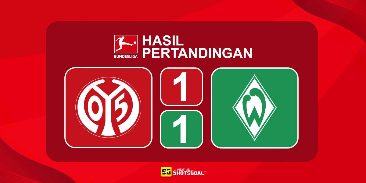 Mainz 1-1 Werder Bremen - Hasil Imbang di Mewa Arena