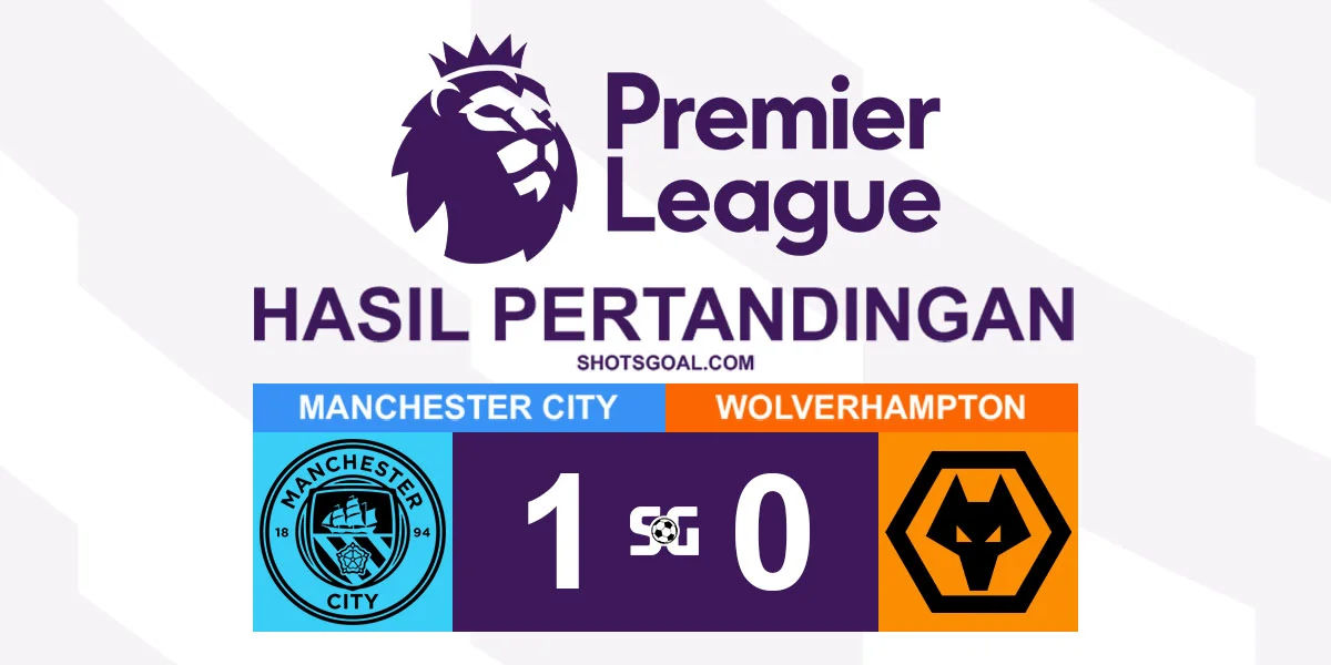 Manchester City 1-0 Wolverhampton Wanderers - Manchester City Menang Tipis
