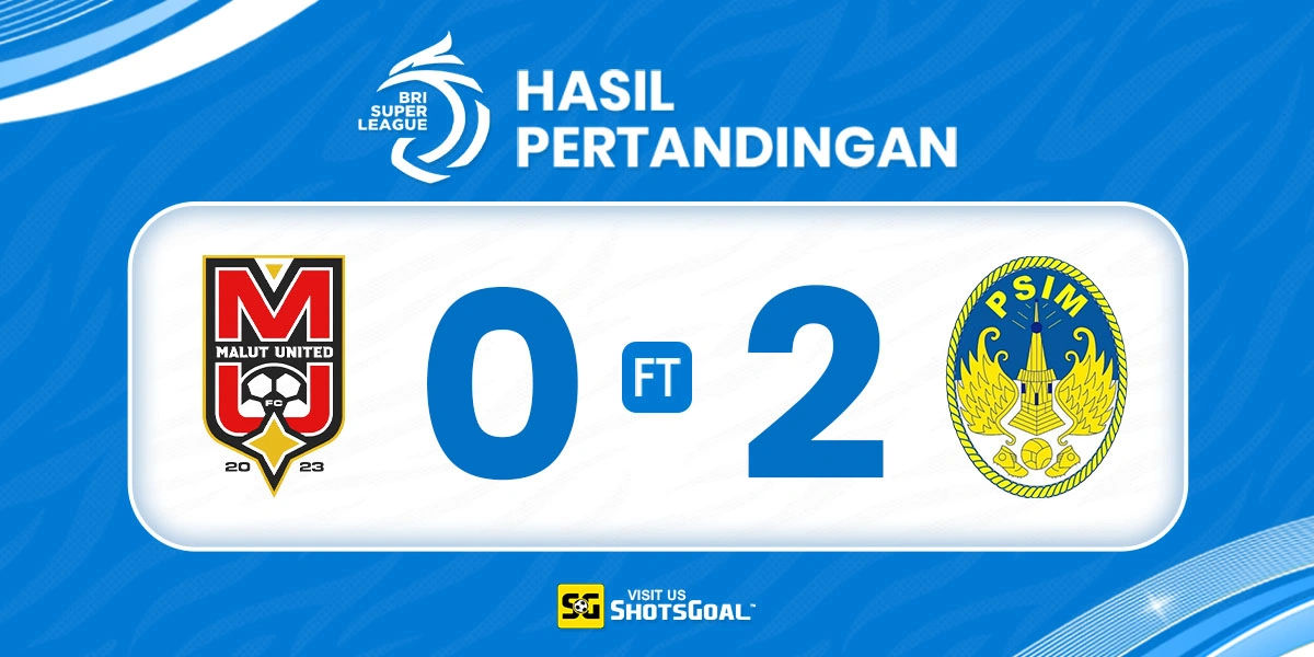 Malut United 0-2 PSIM - PSIM Tutup Bulan Agustus dengan Kemenangan