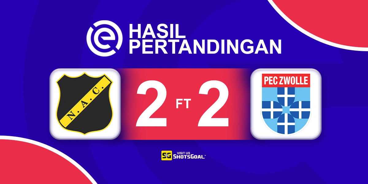 NAC Breda 2-2 Zwolle - NAC Breda Buang Keunggulan Dua Gol