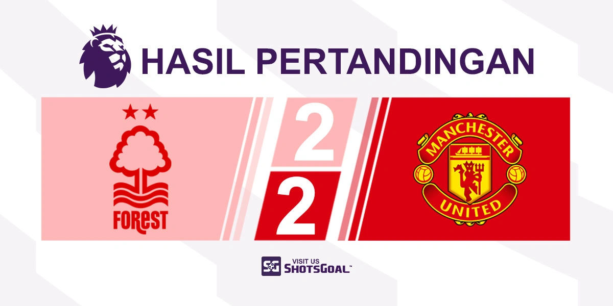 Nottingham Forest 2-2 Manchester United - Setan Merah Selamatkan Poin di City Ground