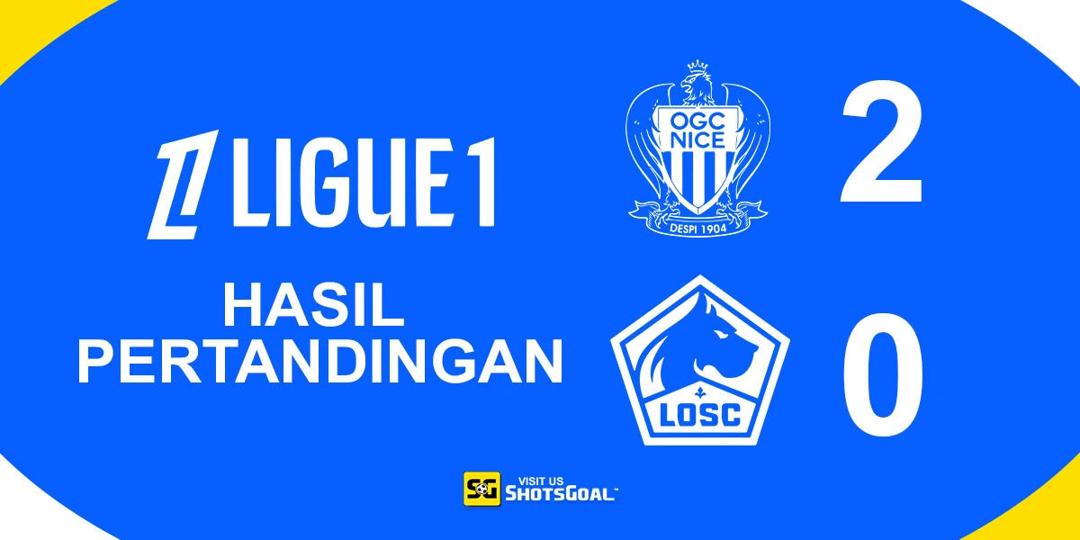 Nice 2-0 Lille - Nice Intip Papan Atas