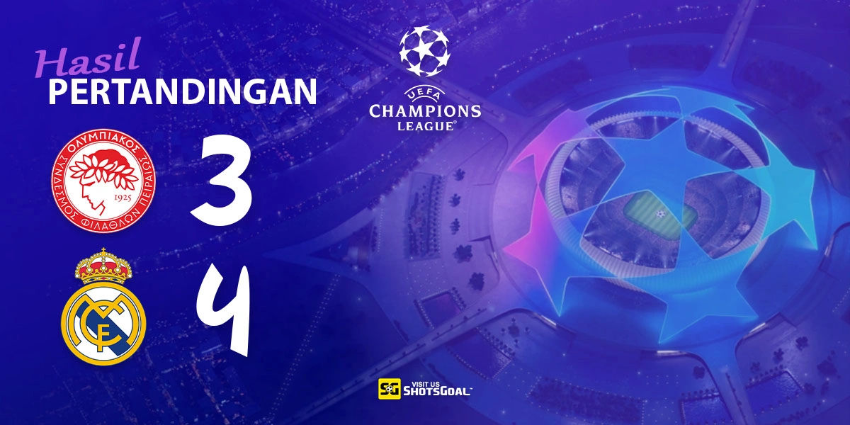 Olympiacos 3-4 Real Madrid - Mbappe Quat-Trick, Real Madrid Tiga Poin