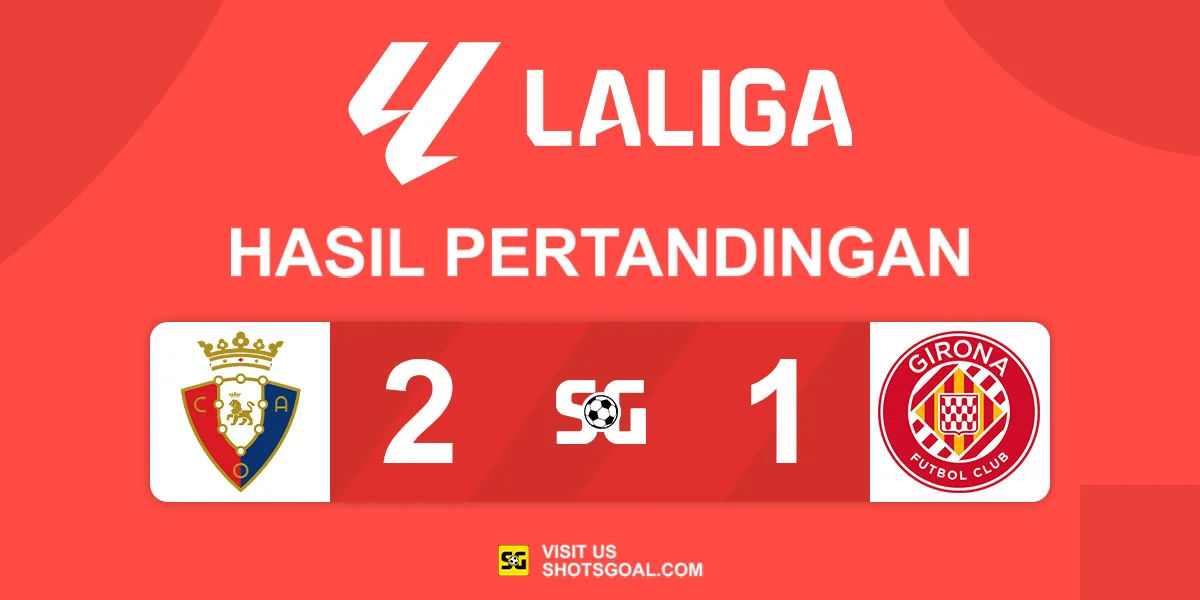 Osasuna 2-1 Girona - Osasuna Menang Tipis