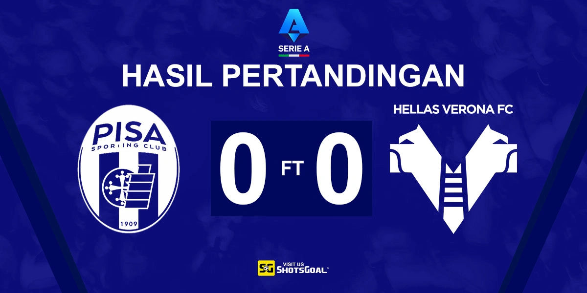 Pisa 0-0 Verona - Pisa Tanpa Gol Lagi di Kandang
