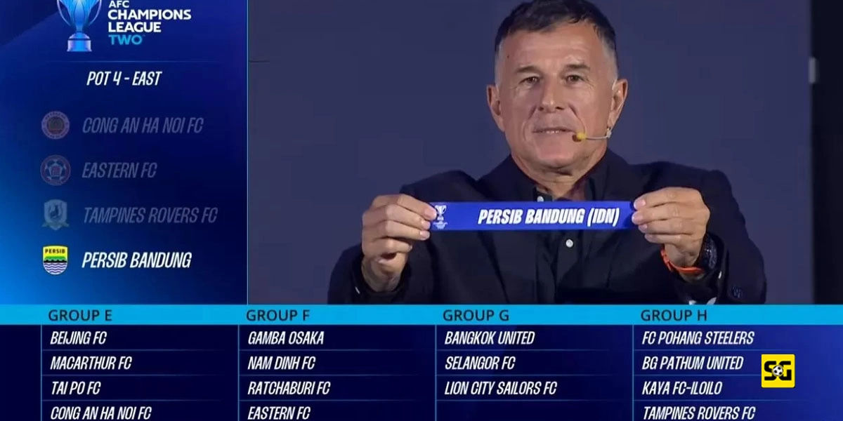 Hasil Undian ACL 2 2025-2026, Persib Hadapi Rival ASEAN!