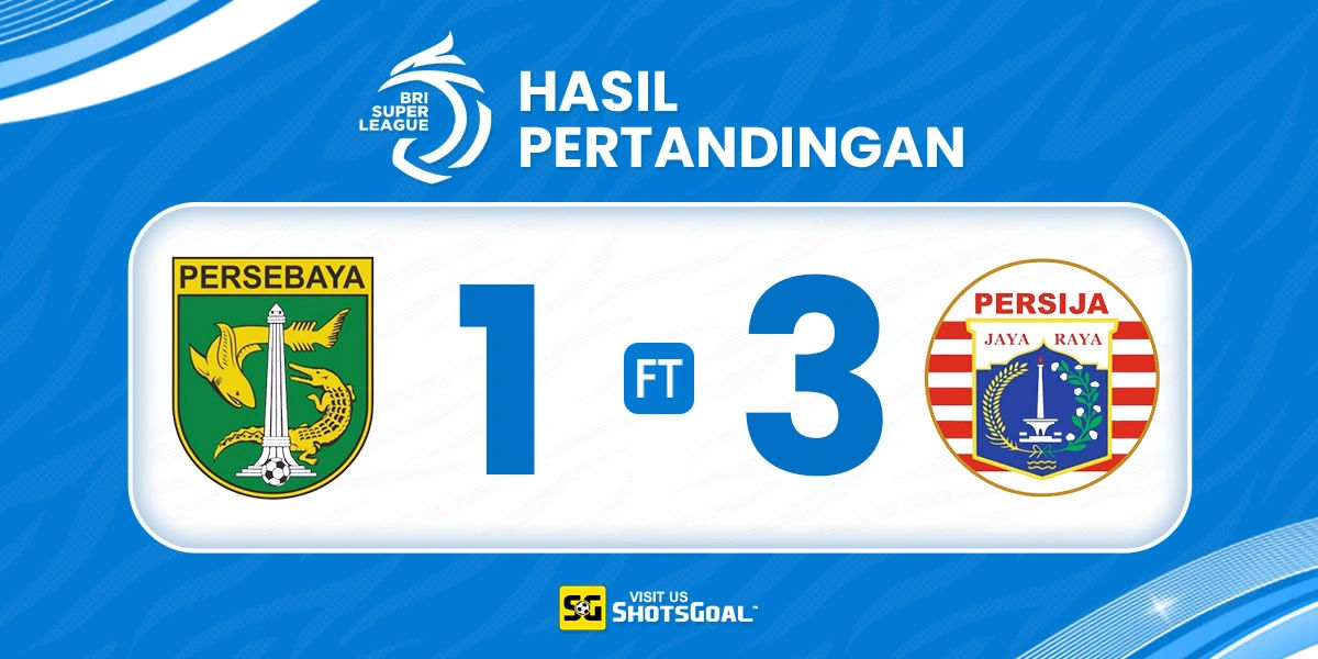 Persebaya 1-3 Persija - Persija Naik ke Peringkat Tiga