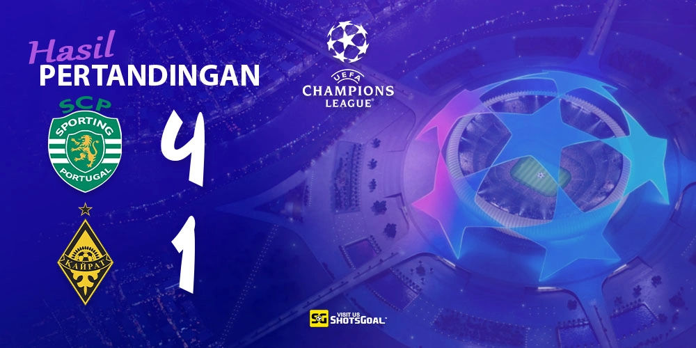 Sporting CP 4-1 Kairat Almaty - Debut Kairat Almaty Berakhir Tragis