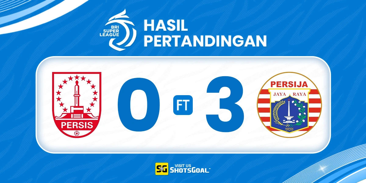 Persis 0-3 Persija - Persija Pertahankan Puncak Klasemen