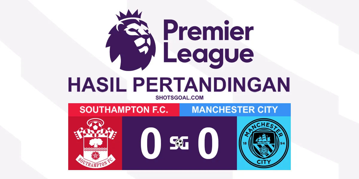 Southampton 0-0 Manchester City - Manchester City Lesu, Southampton Diuntungkan