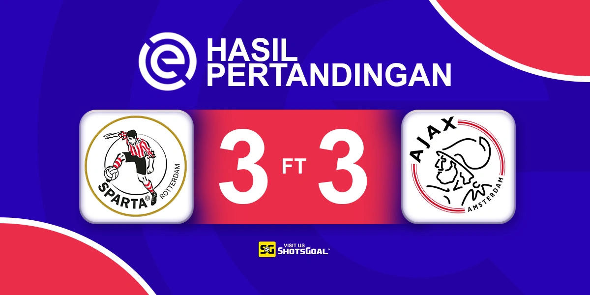 Sparta Rotterdam 3-3 Ajax - Drama Enam Gol Berakhir Tanpa Pemenang