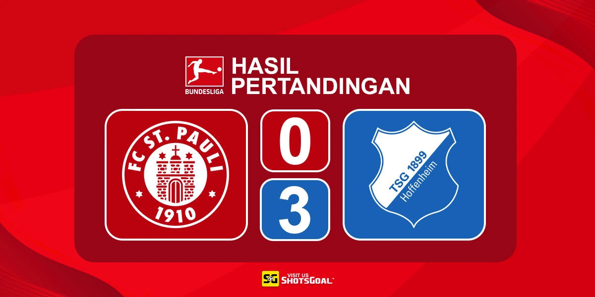 St. Pauli 0-3 Hoffenheim - Kemenangan Mudah untuk Hoffenheim