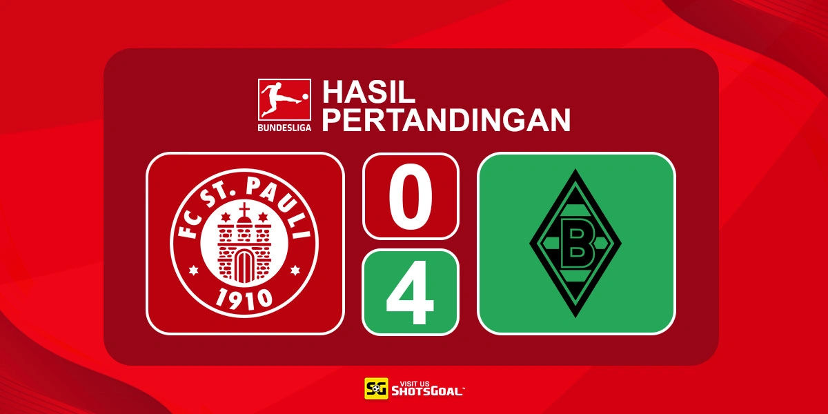 St. Pauli 0-4 Borussia Monchengladbach - Diks Akhirnya Pecah Telur Bersama Borussia Monchengladbach