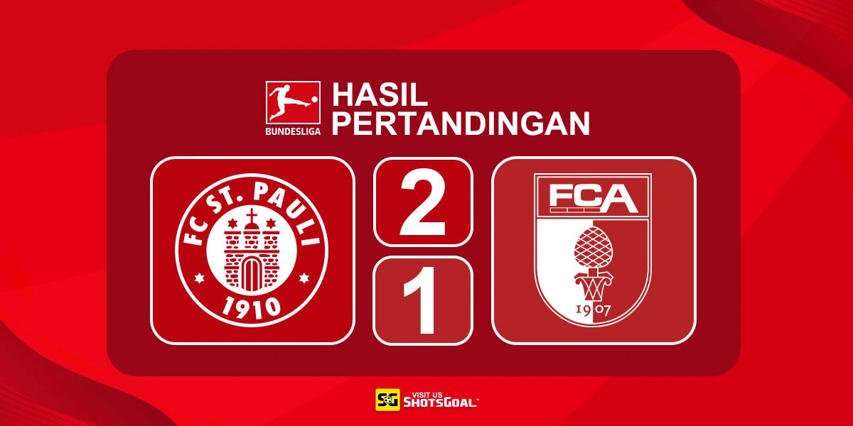 St. Pauli 2-1 Augsburg - St. Pauli Naik ke Empat Besar