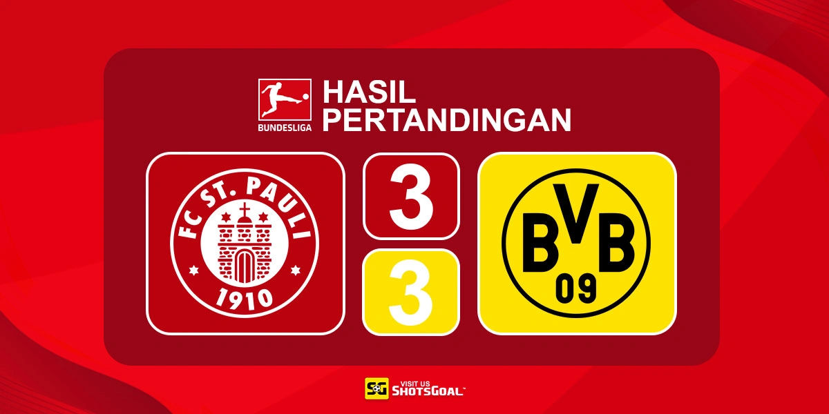 St. Pauli 3-3 Borussia Dortmund - St. Pauli Lakukan Comeback Dramatis