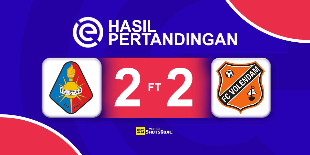 Telstar 2-2 Volendam - Volendam Raih Hasil Imbang Ketiga