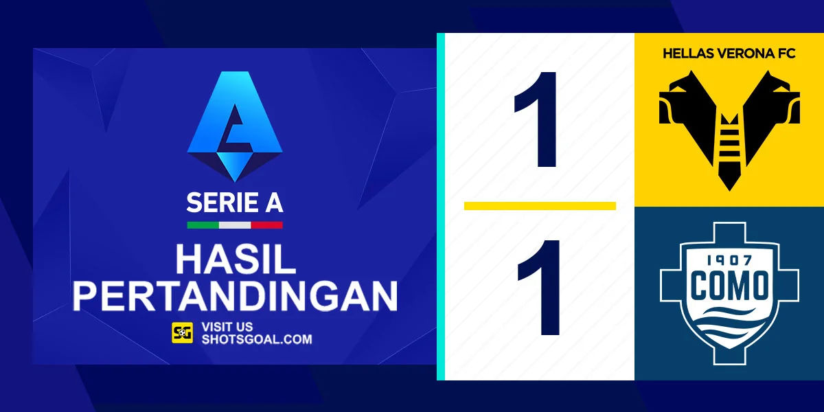 Verona 1-1 Como - Rentetan Kemenangan Como Terhenti