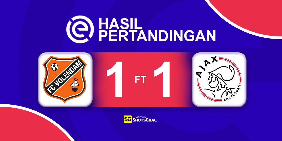 Volendam 1-1 Ajax - Volendam Raih Hasil Imbang Keempat