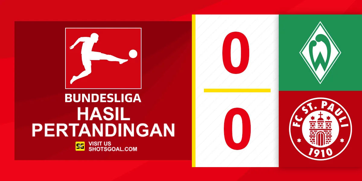 Werder Bremen 0-0 St. Pauli - St. Pauli Selamat dari Kekalahan