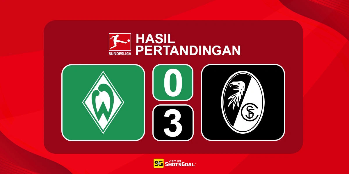 Werder Bremen 0-3 Freiburg - Freiburg Raih Kemenangan Kedua Beruntun