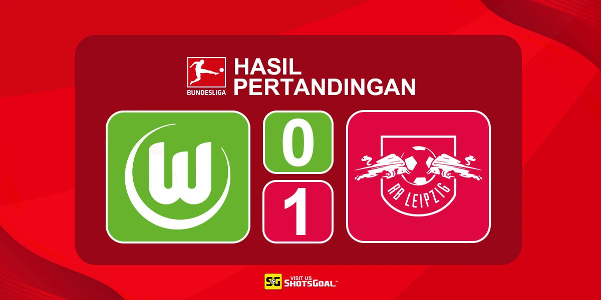 Wolfsburg 0-1 RB Leipzig - RB Leipzig Catatkan Kemenangan Keempat Beruntun