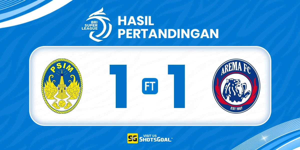 PSIM 1-1 Arema - PSIM Diselamatkan Gol Bunuh Diri