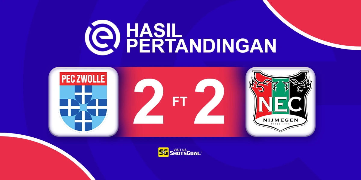 Zwolle 2-2 Nijmegen - Duel Empat Gol Tanpa Pemenang