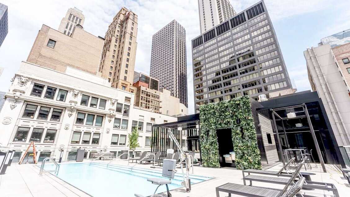 Rooftop amenity deck at the new Millennium on LaSalle