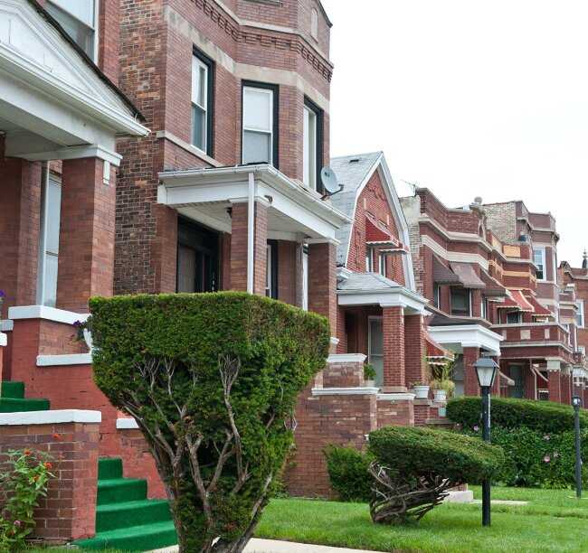 Brick row houses