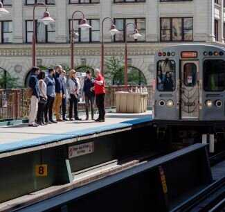 Image of a Chicago Train Platform