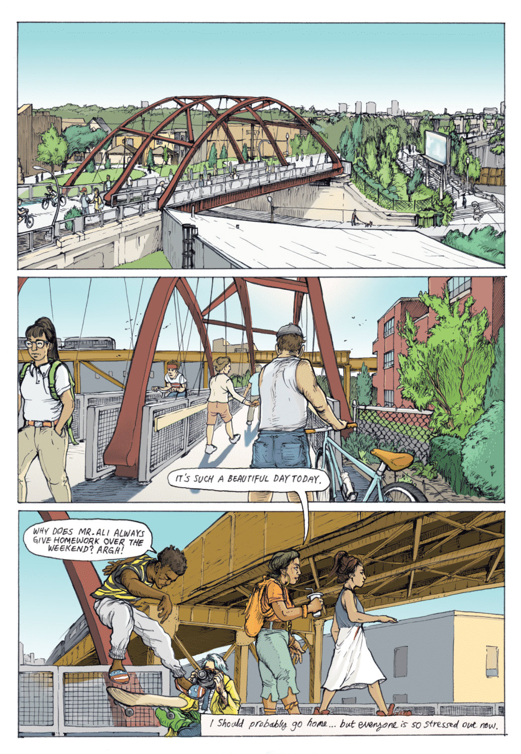 Sample page of graphic novel