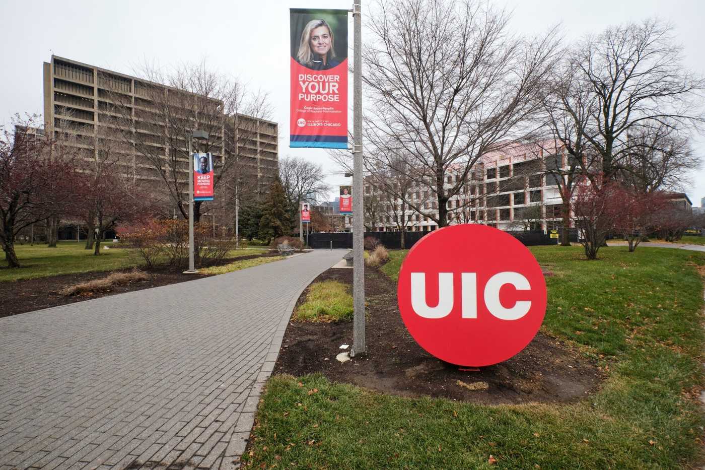 A photo of the UIC campus