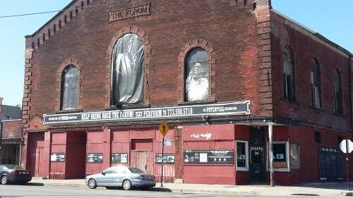 exterior view of brick building