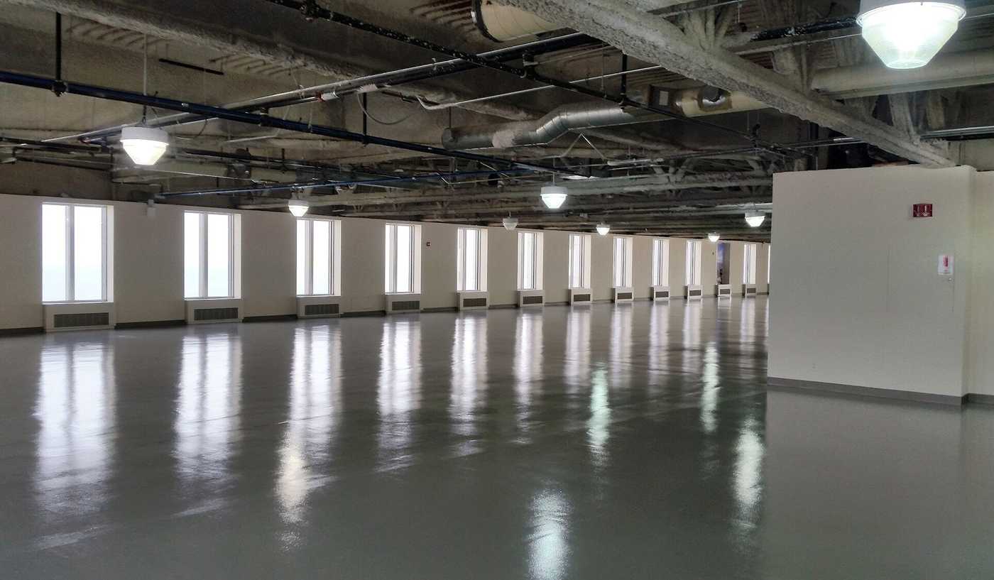 The inside of a building  before it is finished