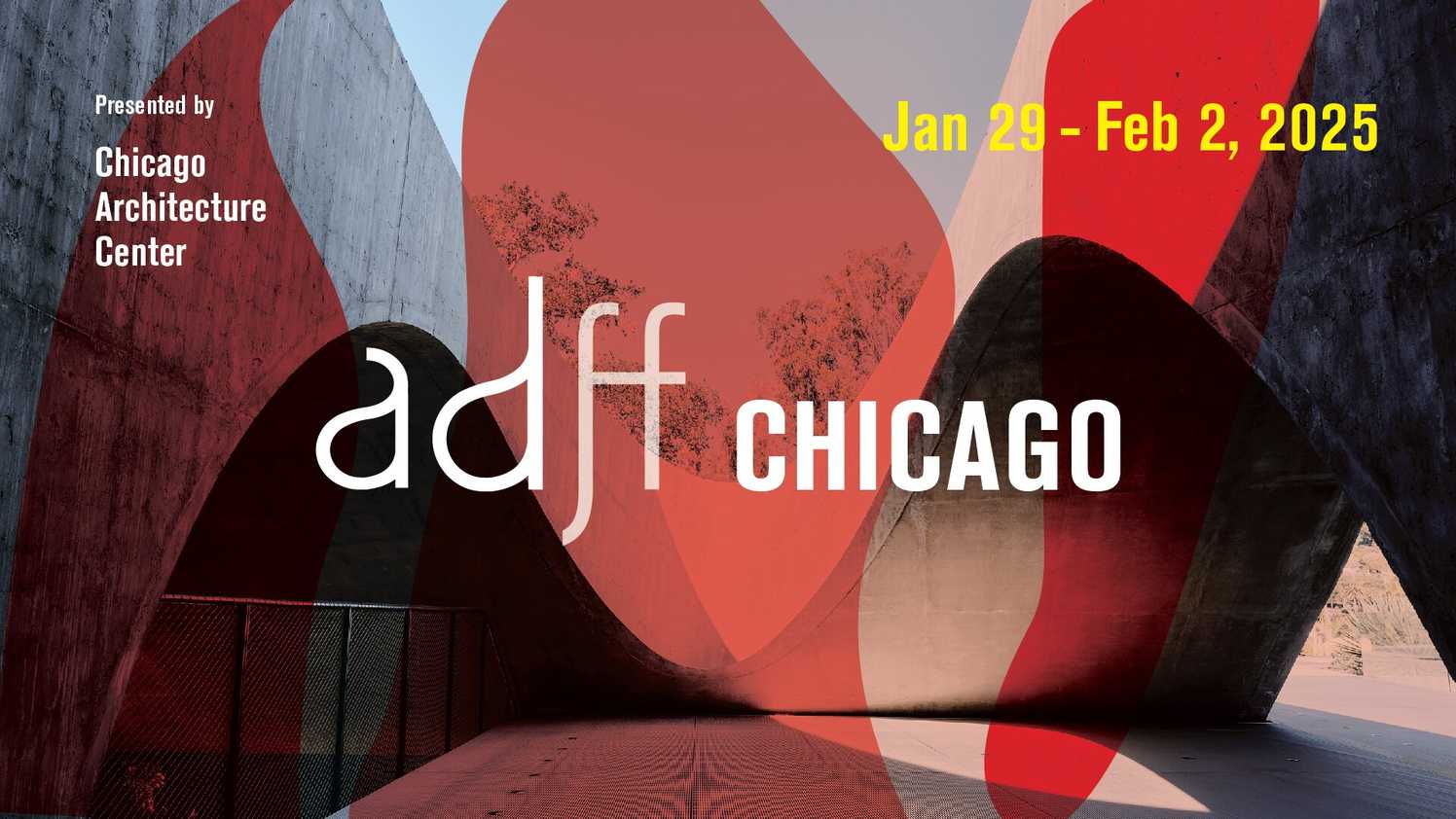 Film festival poster with ADFF Chicago words