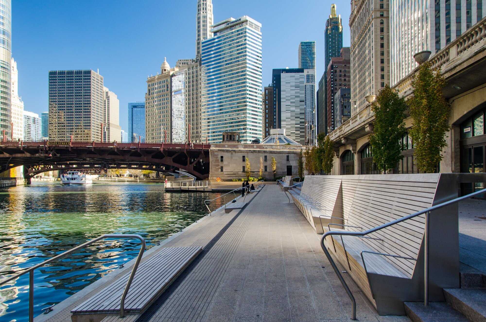 A photo of Chicago Riverwalk marina