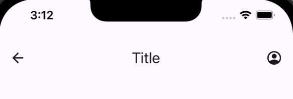 center aligned top app bar