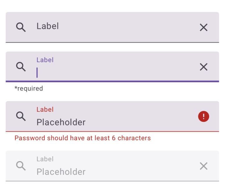 filled text input