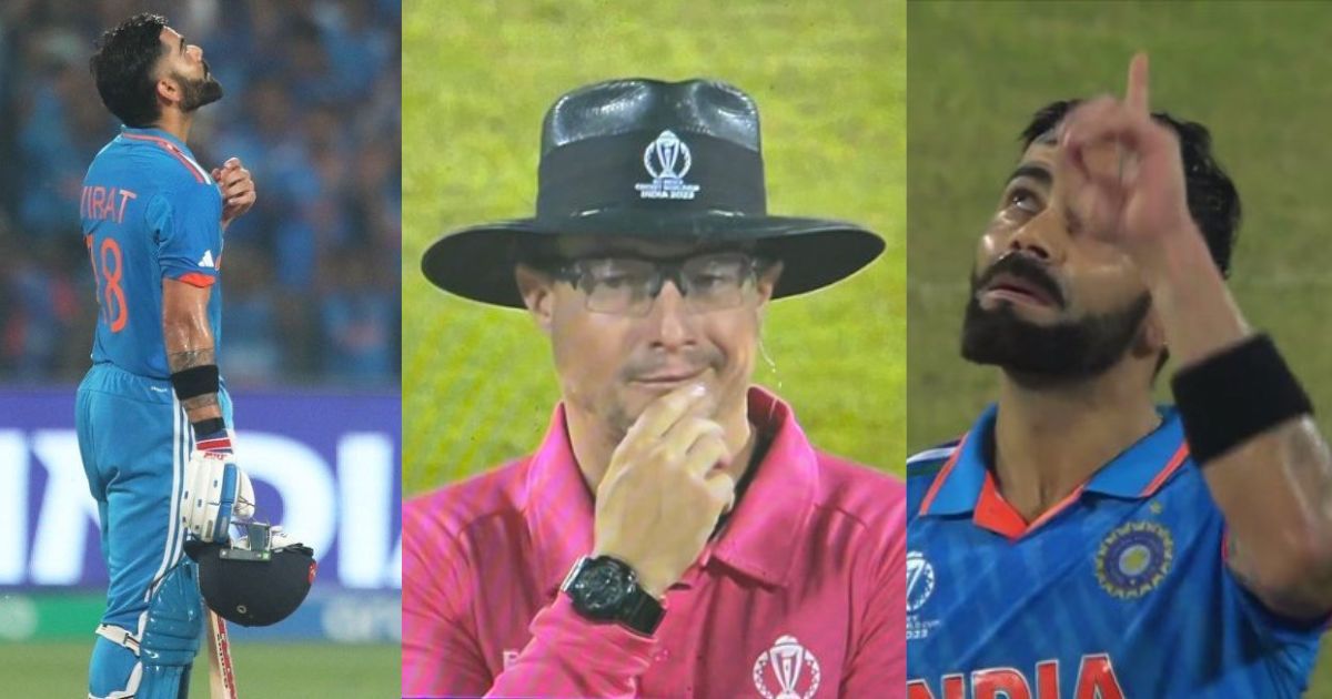 Here is how fans reacted after Richard Kettleborough Denies wide to help Virat Kohli Hit Century