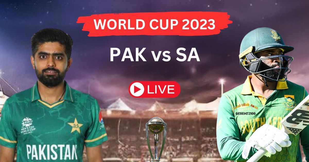 Live PAK vs SA ICC Cricket World Cup 2023 | 26TH Match